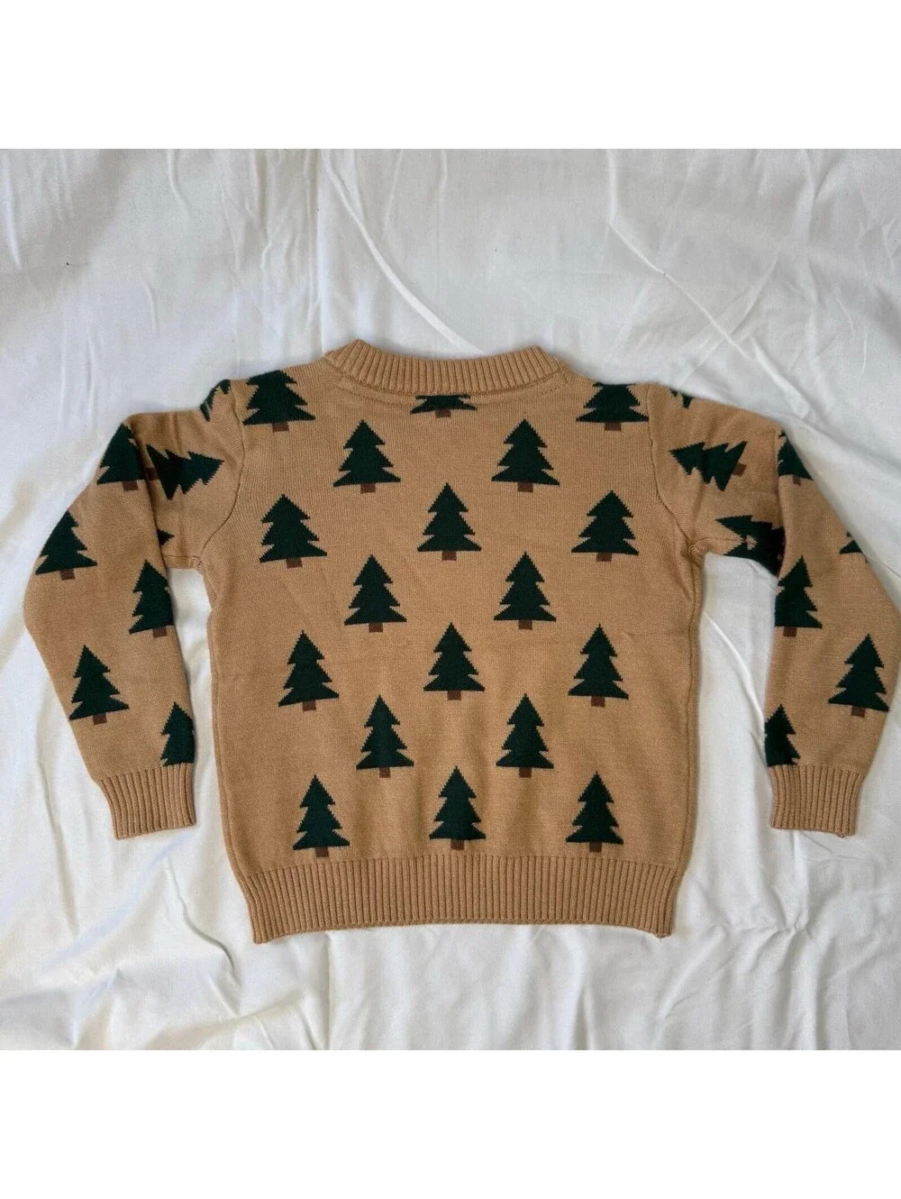 Gymboree Sweater Baby 18-24M Tan Green Christmas Tree Holiday NWT